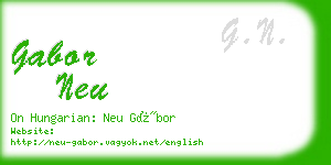 gabor neu business card